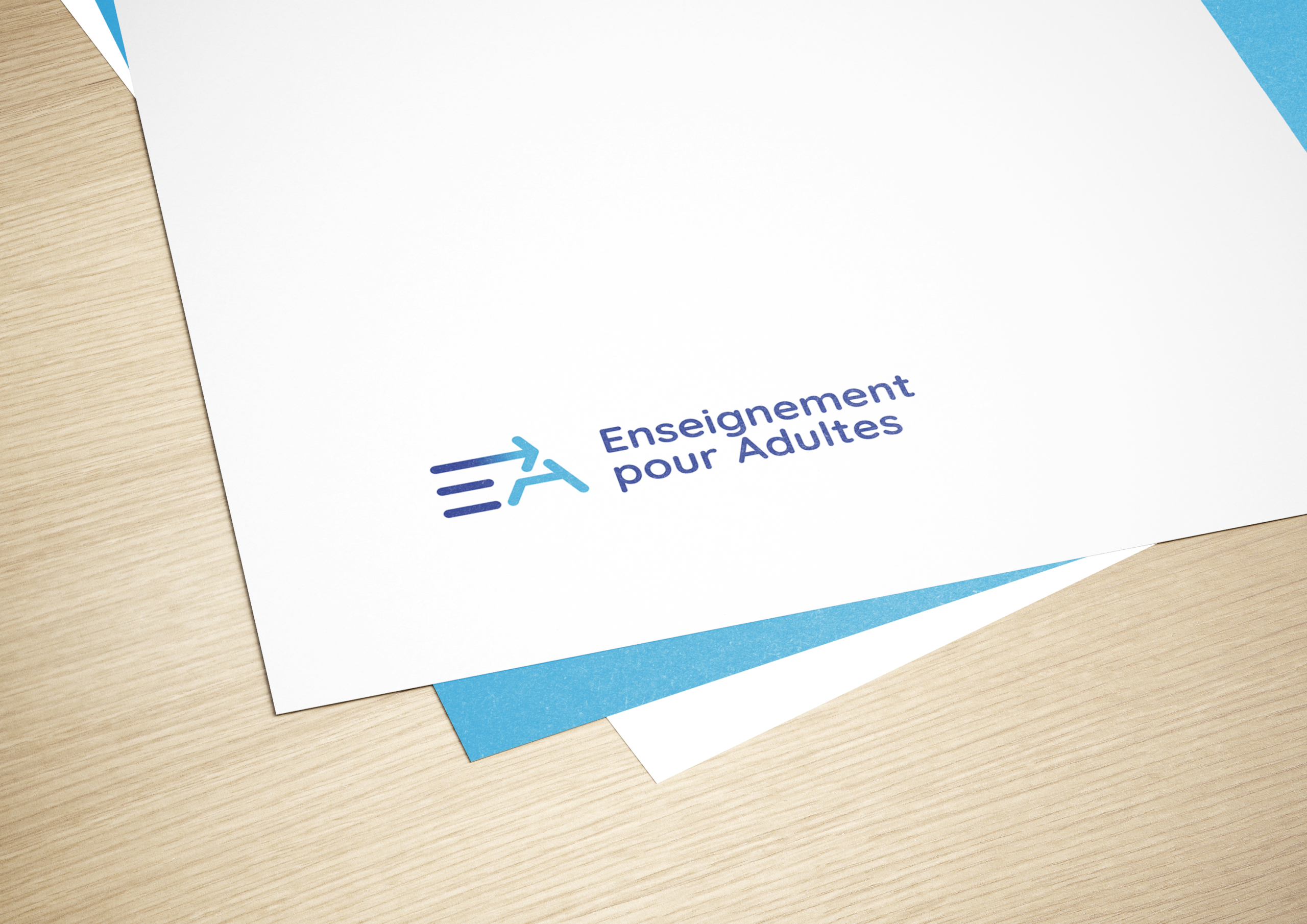Enseignement pour Adultes - Logo sur papier
